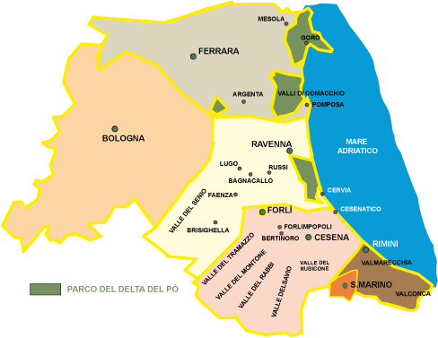 mappa emilia romagna